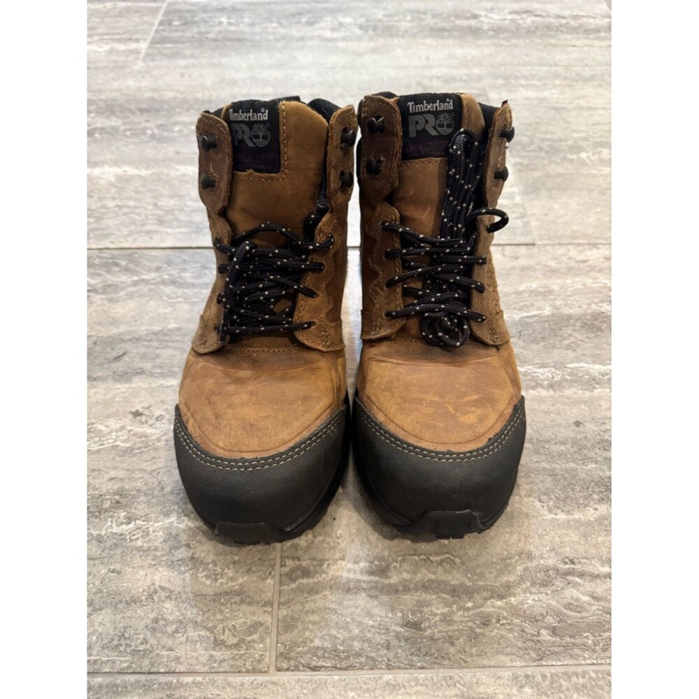 Timberland PRO Reaxion Composite Toe Waterproof Women Work Boots Brown Purple 7 - Picture 3 of 11